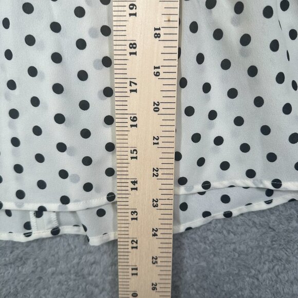 J Crew Polka Dot Sleeveless Flounce Top Size 4 - Picture 8 of 10